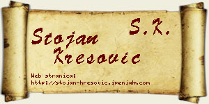 Stojan Kresović vizit kartica